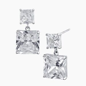 CZ BY KENNETH JAY LANE 6 Cttw Cz Emerald Shape Drop earrings